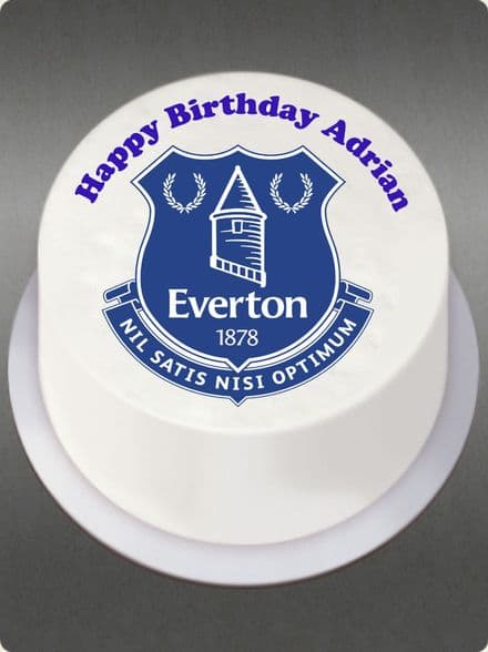 Everton (White Background) Edible Cake Topper