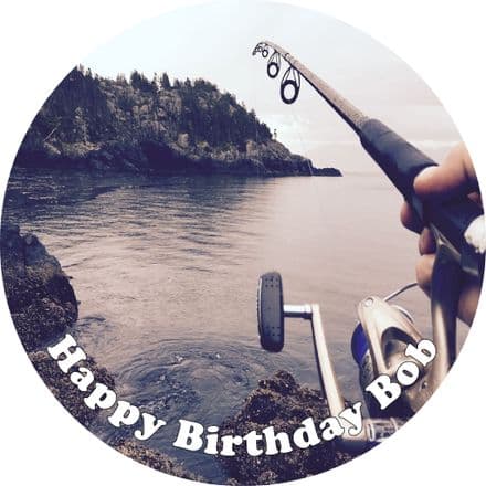 Fishing (Option 2) Edible Cake Topper