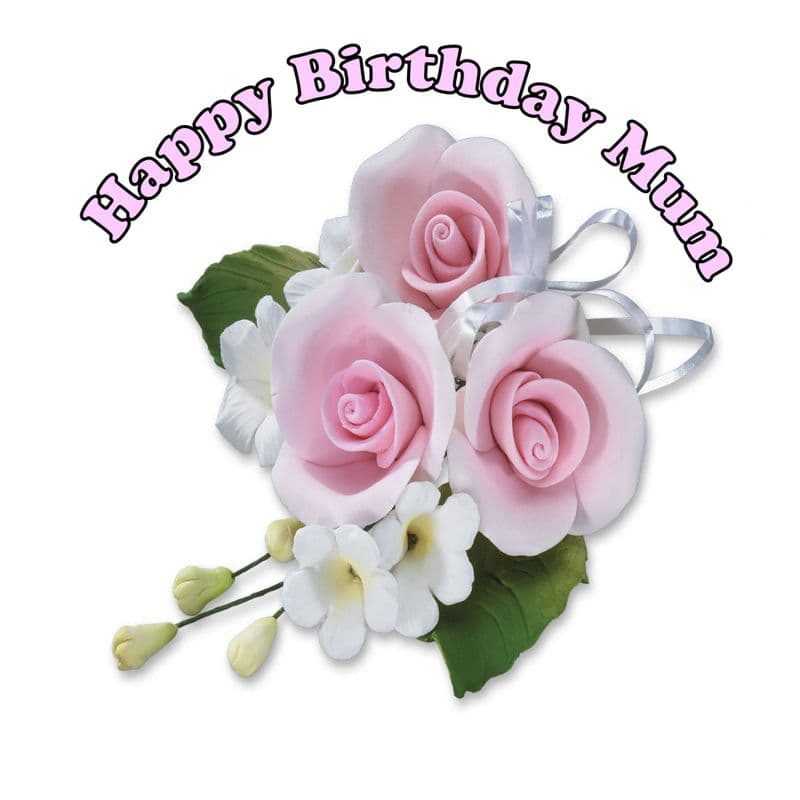 Flowers Edible Cake Topper (option 3)