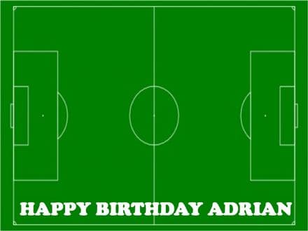 Football Pitch Edible Cake Topper