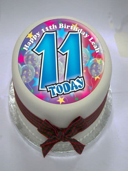 Happy 11th Birthday Edible Cake Topper