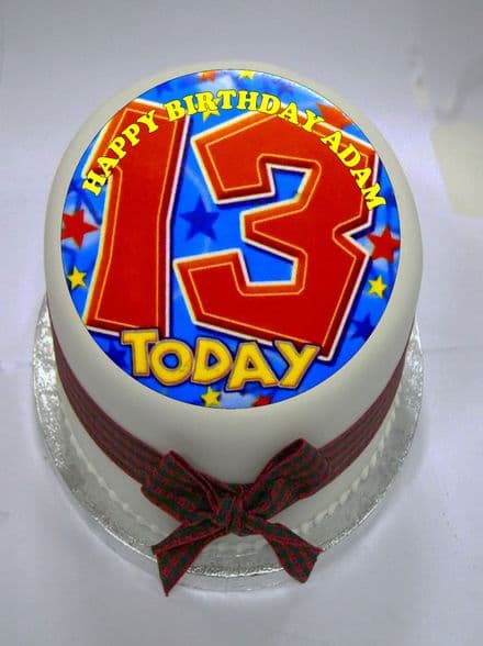 Happy 13th Birthday Edible Cake Topper