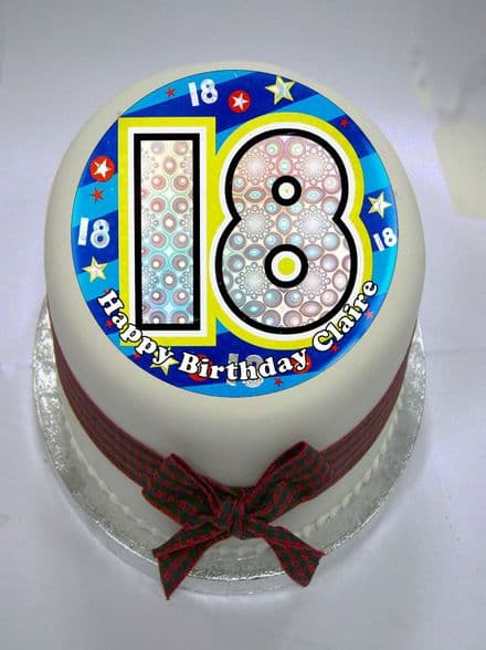 Happy 18th Birthday Edible Cake Topper