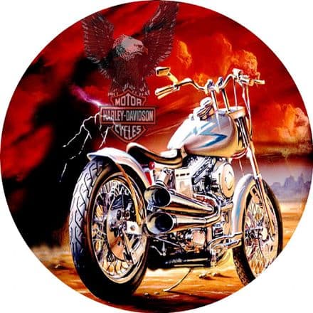 Harley Davidson Bike Edible Cake Topper