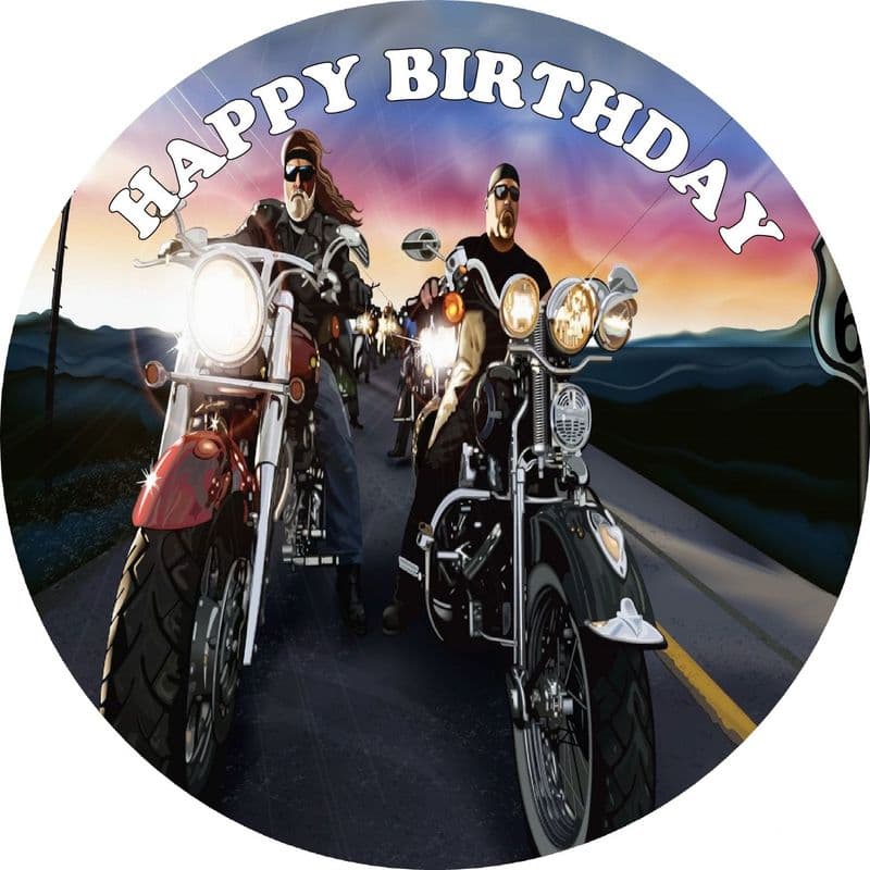 Harley Davidson  Edible Cake Topper