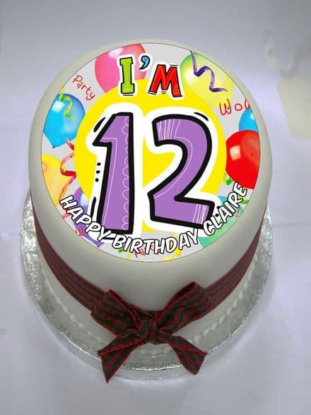 I'm 12 Edible Cake Topper 1