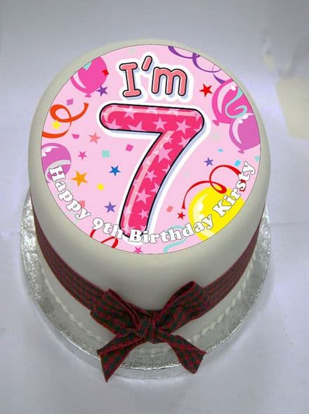 I'm 7 Edible Cake Topper