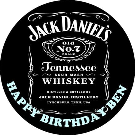 Jack Daniel's Edible Cake Topper