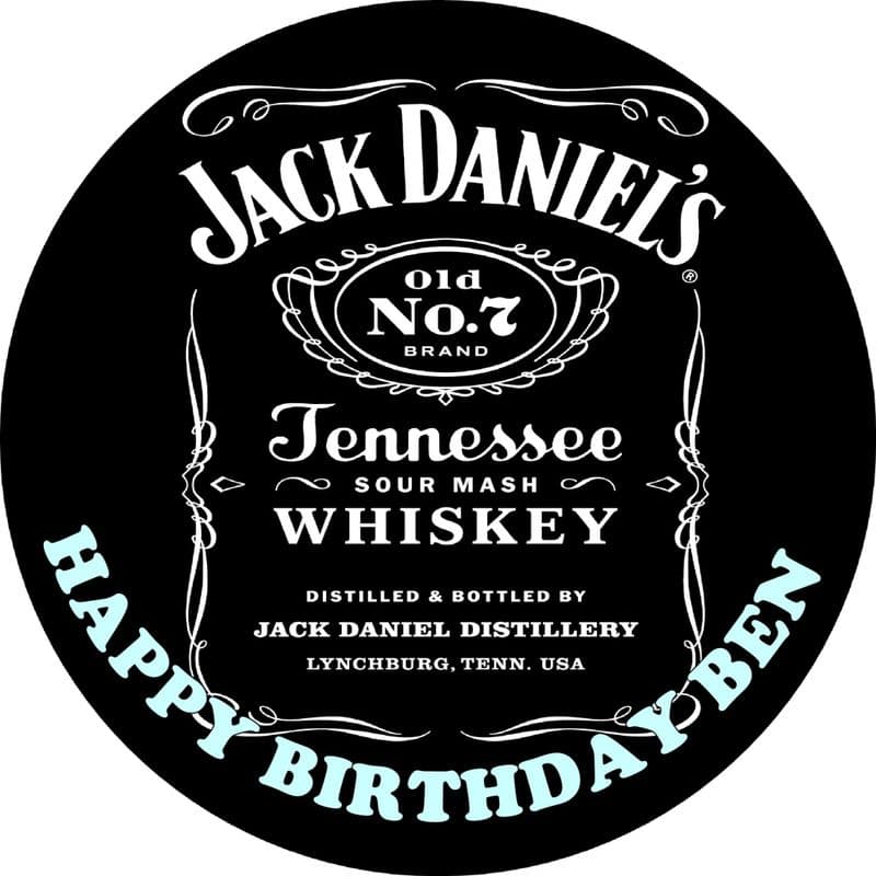 Jack Daniel's Edible Cake Topper