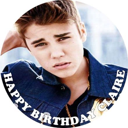 Justin Bieber Edible Cake Topper