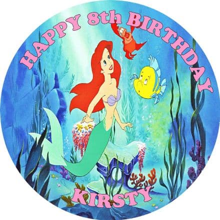 Little Mermaid Edible Cake Topper