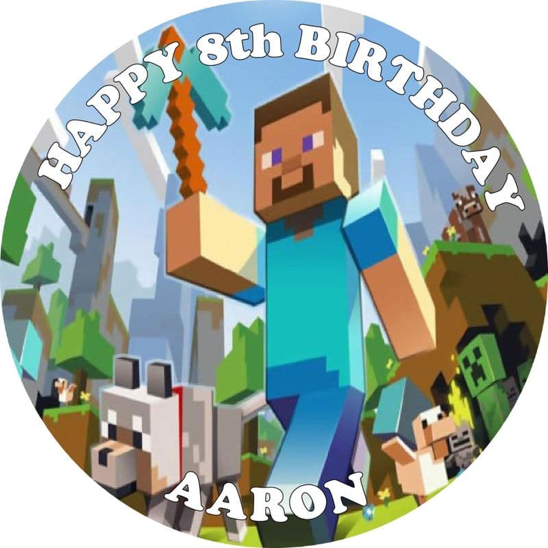 Minecraft Edible Cake Topper option 1