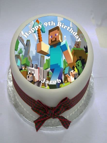 Minecraft Edible Cake Topper (option 1)