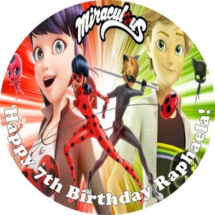 Miraculous Edible Cake Topper