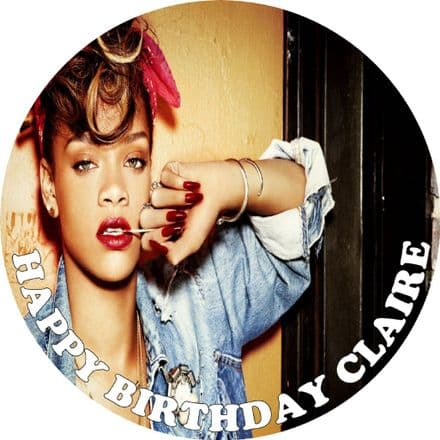 Rihanna Edible Cake Topper