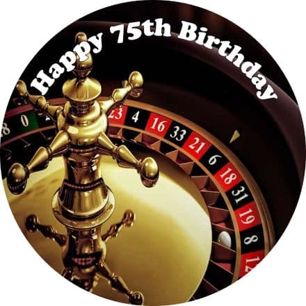 Roulette Wheel Edible Cake Topper