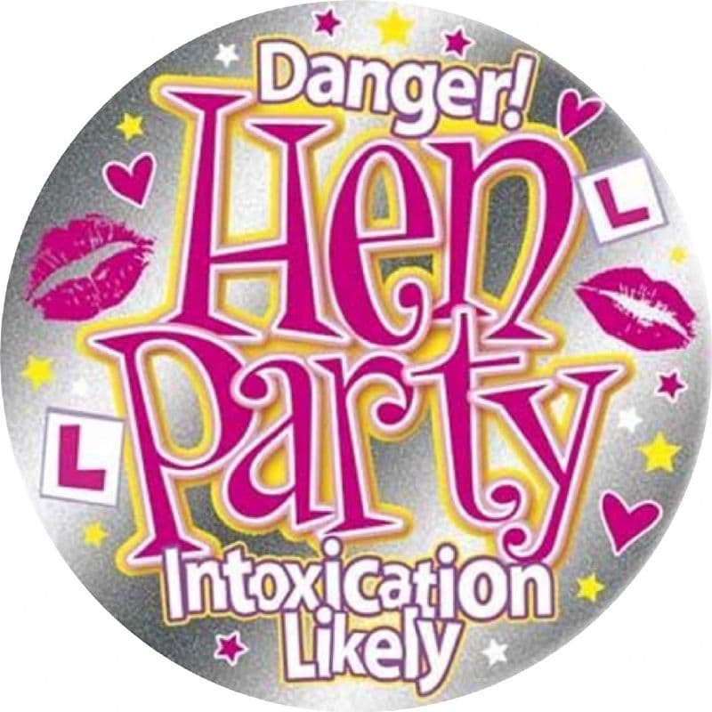 Silver Hen Party Edible Cake Topper