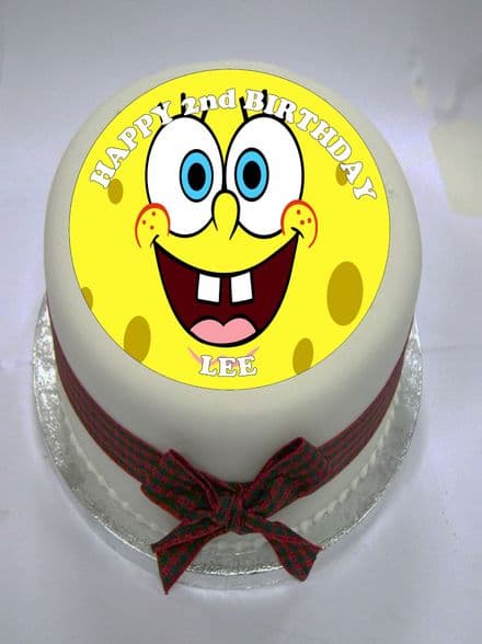 Spongebob's Face Edible Cake Topper
