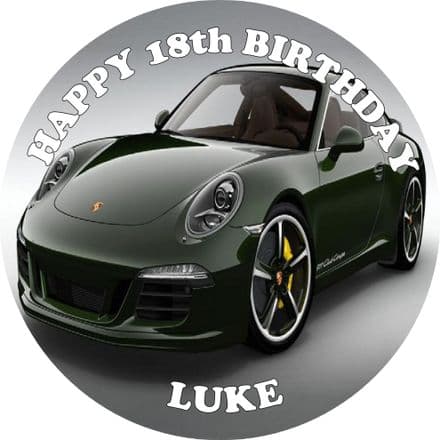 Sports Car Edible Cake Topper