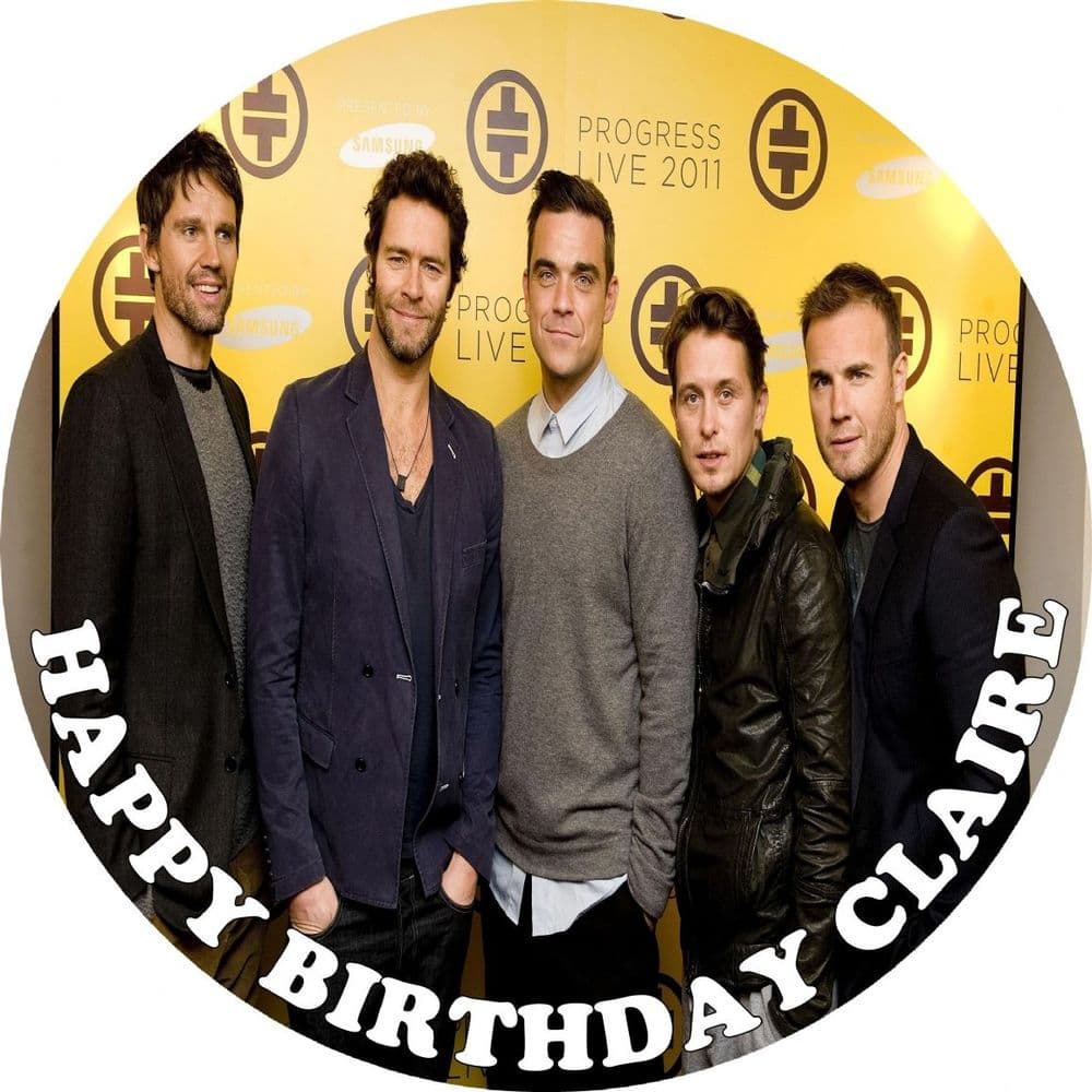 7.5 WESTLIFE BAND EDIBLE ICING PARTY / BIRTHDAY CAKE TOPPER