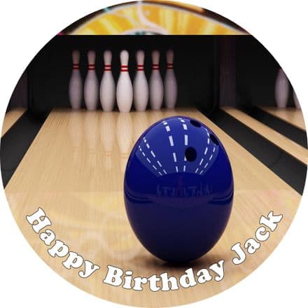 Ten Pin Bowling Edible Cake Topper