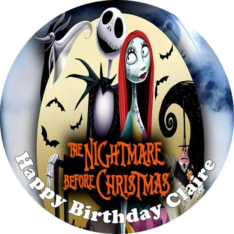 The Nightmare Before Christmas Edible Cake Topper