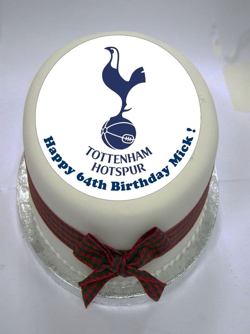 Tottenham Hotspur White Background Edible Cake Topper