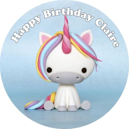 Unicorn Edible Cake Topper