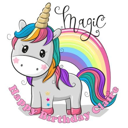 Unicorn Magic Edible Cake Topper