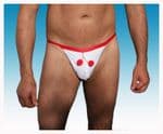 Red & White Xmas G String