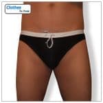 Swim Brief - Black White Sport