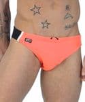 Swim Brief - Orange Black Sport