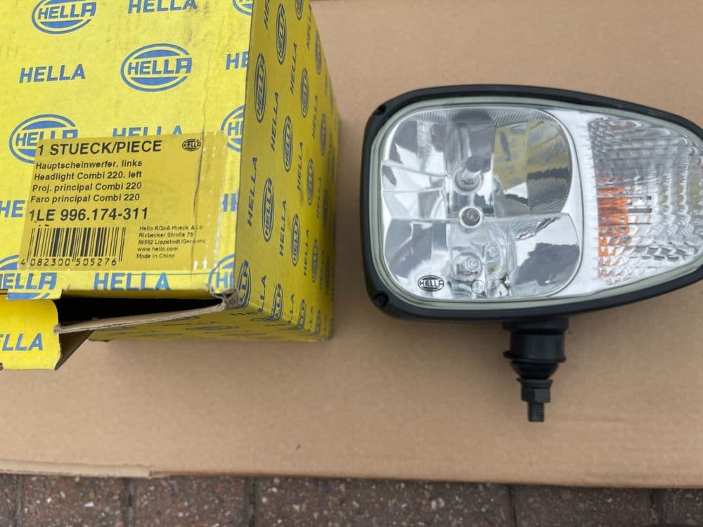 GENUINE HELLA LH HEADLIGHT PART NUMBER 1LA 996 174 311 FARESIN KOMATSU MANITOU