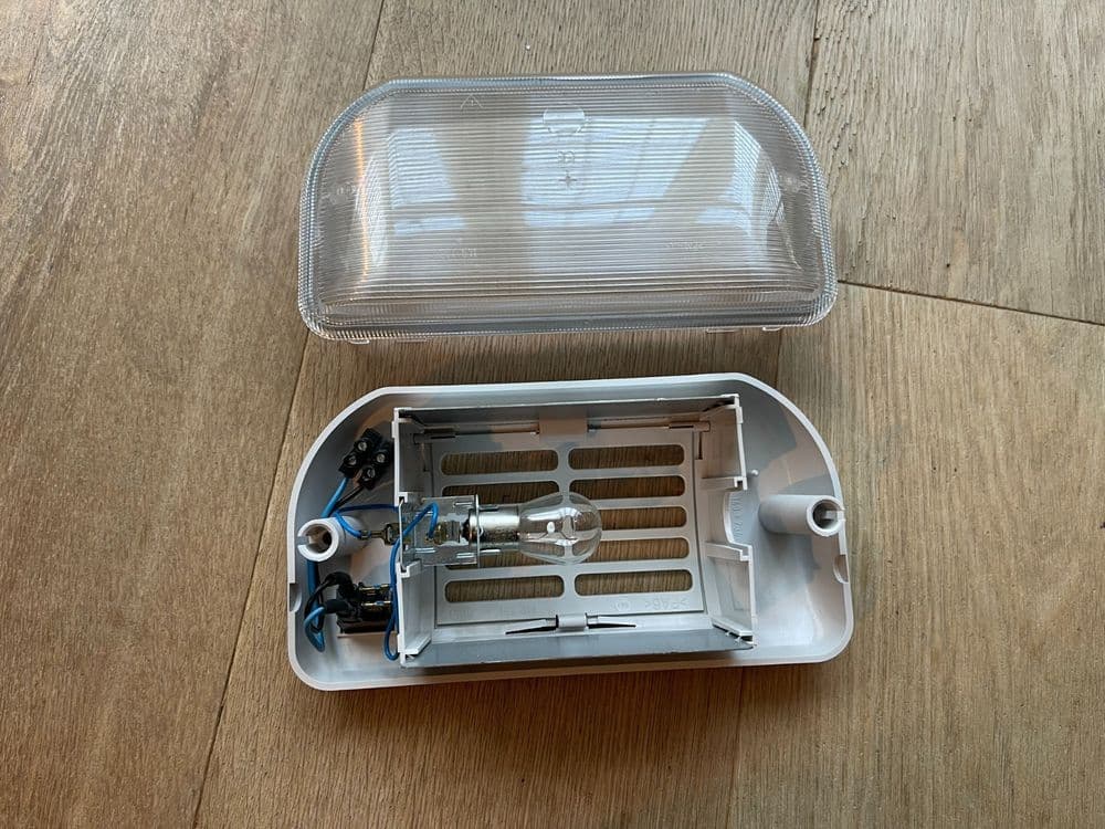 HYMER 9900303 ENTRY LIGHT GENUINE HELLA 2XT 007 945-077 NEW.  CAMPER, MOTOR HOME