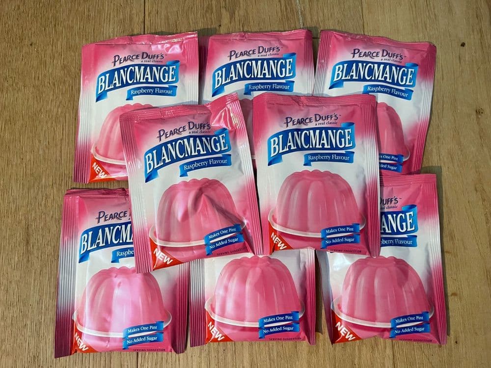 PEARCE DUFF'S RASPBERRY BLANCMANGE MIX 8 PACKETS  (8X35G) CHRISTMAS TRIFLE