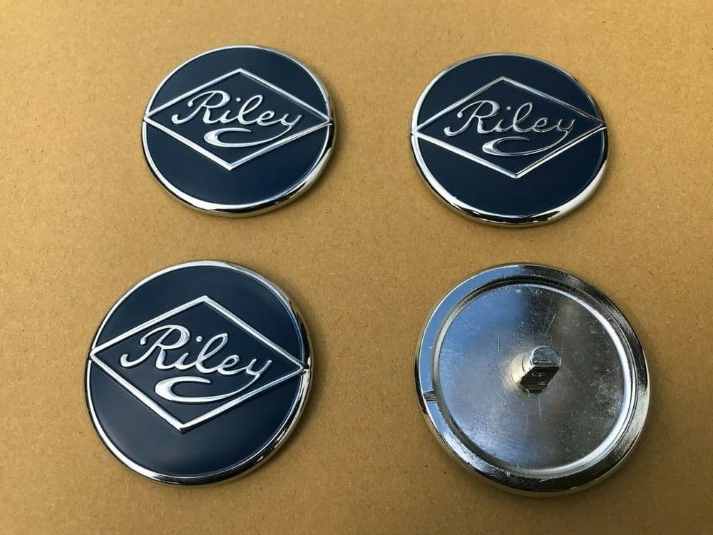 RILEY 1.5 ONE POINT FIVE BRAND NEW HUB CAP BADGES X 4 (FREE UK POST)