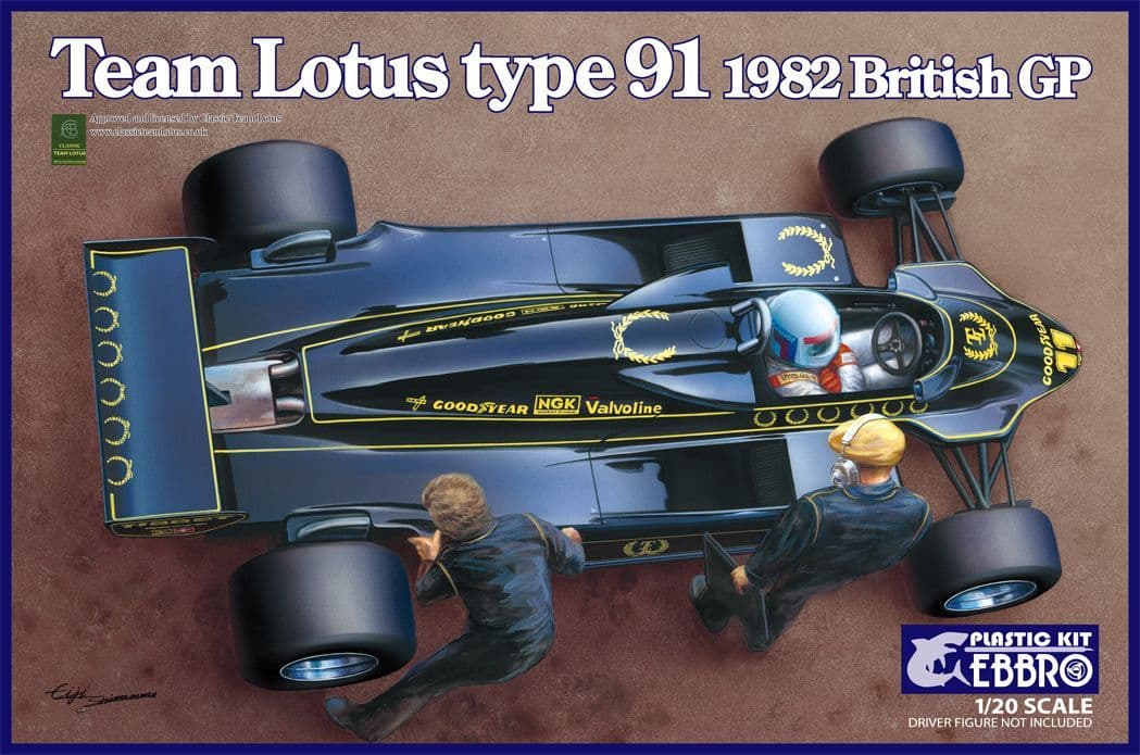 エブロ 1/20 チーム ロータス タイプ 91 1982 イギリス GP プラモデル 20012 EBBRO 20021 6800 Team Lotus Type 91 1982 Satoru Nakajima First F1