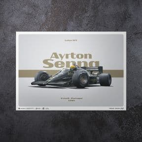 LOTUS 97T - AYRTON SENNA - HORIZONTAL TRIBUTE - ESTORIL, 1985 | LIMITED EDITION
