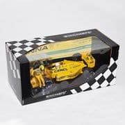 Minichamps Lotus 99T Ayrton Senna riding on Saturo Nakajima's Car