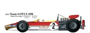 Model Factory Hiro K - 227 Lotus 49B Works Low Wing 1:20 Model Kit