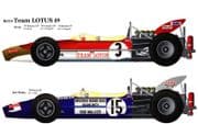 Model Factory Hiro K - 233 Lotus 49C Works Rob Walker '70 Dutch GP '70 Monaco GP 1:20 Model Kit
