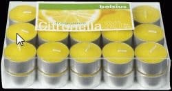 18 Yellow Citronella Tealight Candles