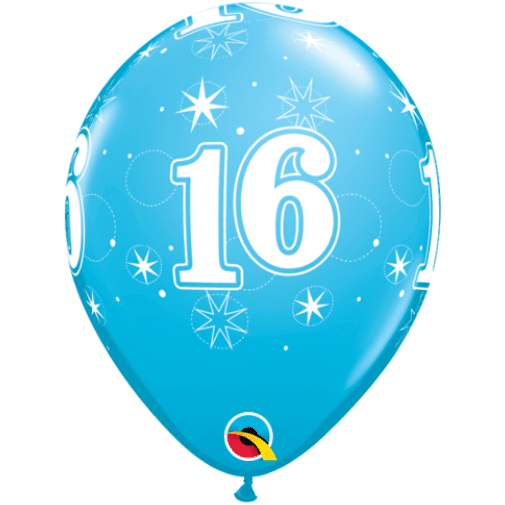 16 Sparkle Blue - 11 Inch Balloons 25pcs | Free Delivery