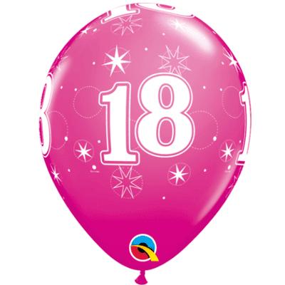 18 Sparkle Pink - 11 Inch Balloons 6pcs