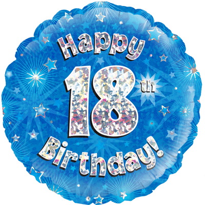 18th Birthday Blue Foil Balloon (18