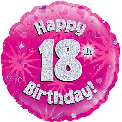 18th Birthday Pink Foil Balloon (18
