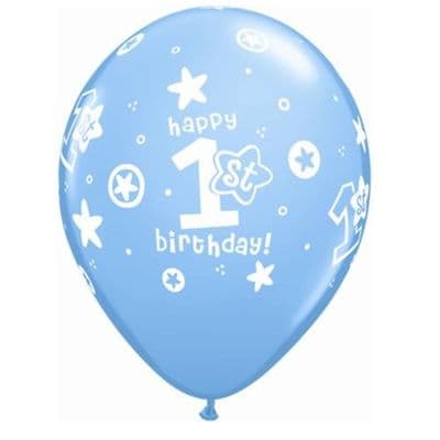 1st Birthday Boy - 11 Inch Balloons 25pcs