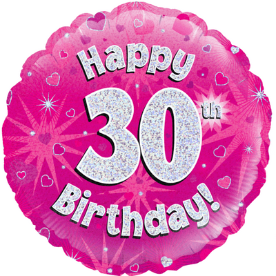 30th Birthday Pink Foil Balloon (18