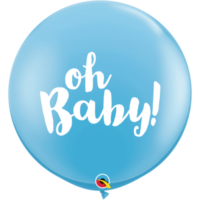 3ft Giant Balloons - Oh Baby! Blue 3ft Balloons 1pc