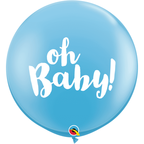 3ft Giant Balloons - Oh Baby! Blue Balloons | Free Delivery available